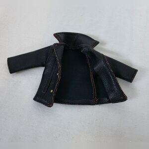 Bratz Boyz Faux Leather Black Jacket with 3 Gold Buttons Boy Doll Clothes Rare‎